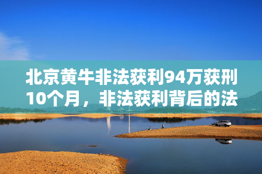 北京黄牛非法获利94万获刑10个月，非法获利背后的法律警示